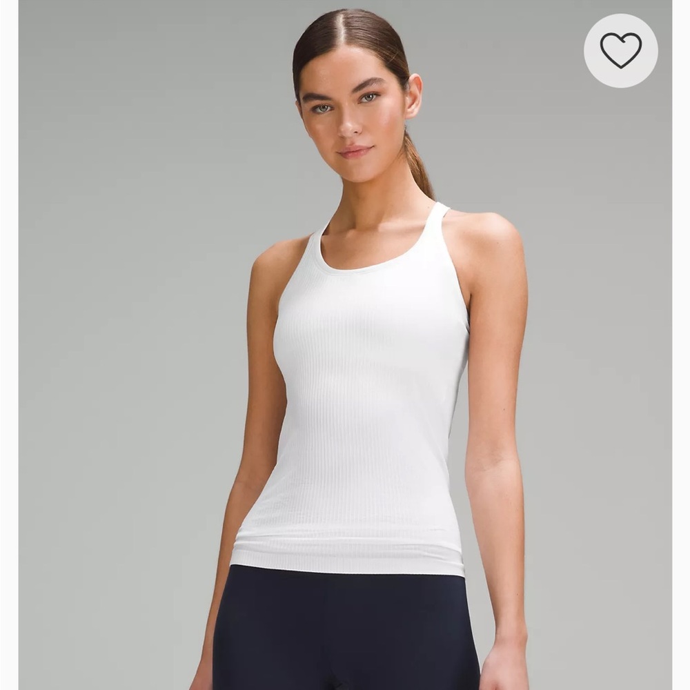 Lululemon white Ebb to Street Tank